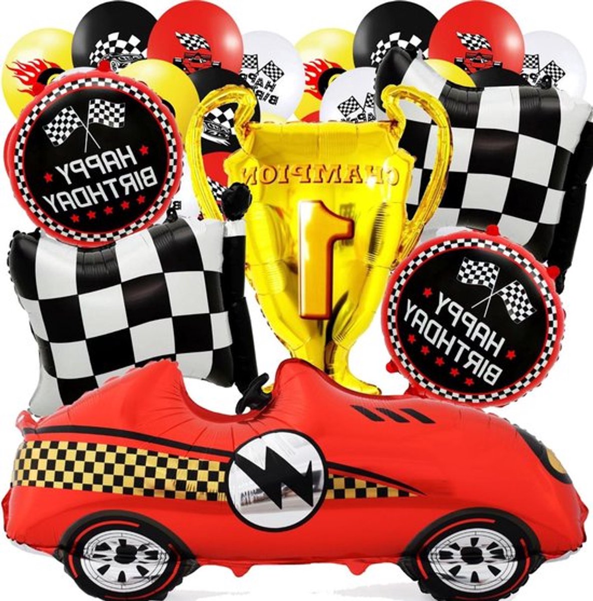 Auto ballonnen en feestballonen jongens, 22 stuks Inovra Plus