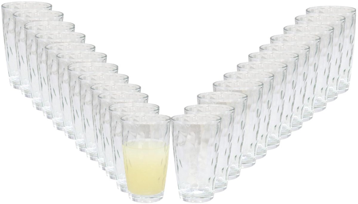 Bormioli Rocco Drinkglazen Diamonds - 24x stuks - transparant - 470 ml - glas - 8 x 14 cm