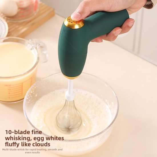 Elektrische Handmixer - Keukenmixer Garde - Beslag Maken - Krachtige Motor - Compact Design - Zwart — afbeelding 2