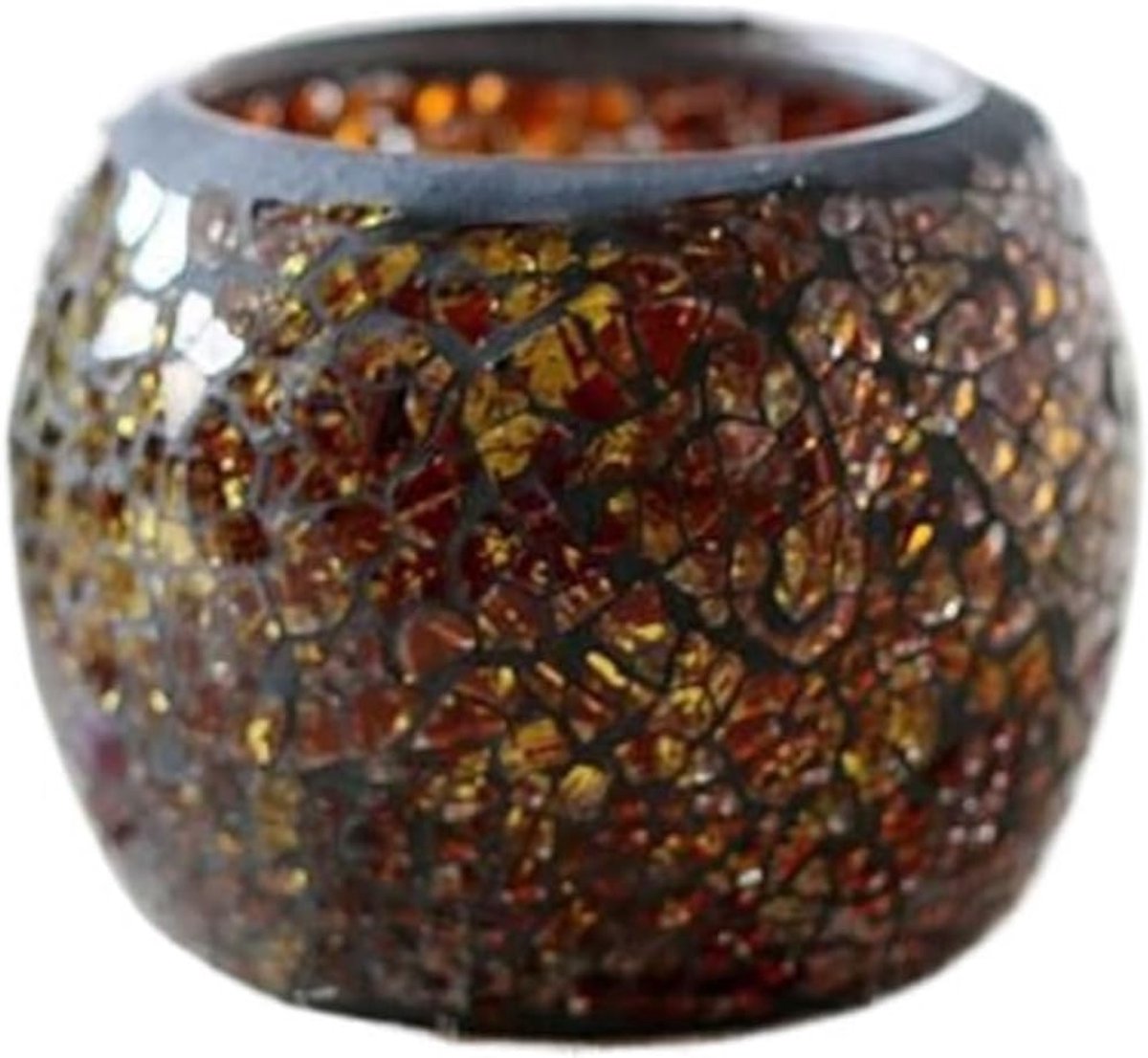 Theelichthouder van glas - Handgemaakte decoratie - Sfeer creëren - Robuuste basis - 10x10x10 mm - Kleur 2