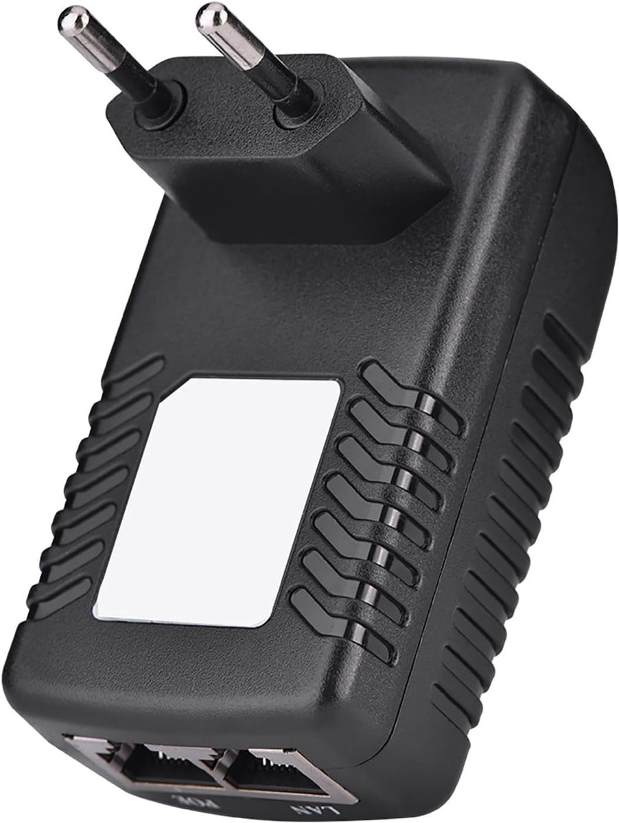 Netwerk Adapter - Stroom Injector - Apparaten Voeden - Kortsluiting Bescherming - EU Plug - Zwart