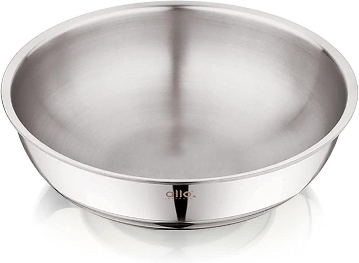 Roestvrijstalen Kookpan Inductie Pan Gezond Koken Natuurlijk Anti-aanbak 2.7 liter Zilver