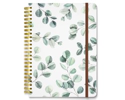 Hnogri Spiraalnotitieboek, Hardcover Gelinieerd Dagboek voor, Medium 15,2 x 21,3 cm, 160 Pagina's Dik Papier, Schattig - ShopVlot