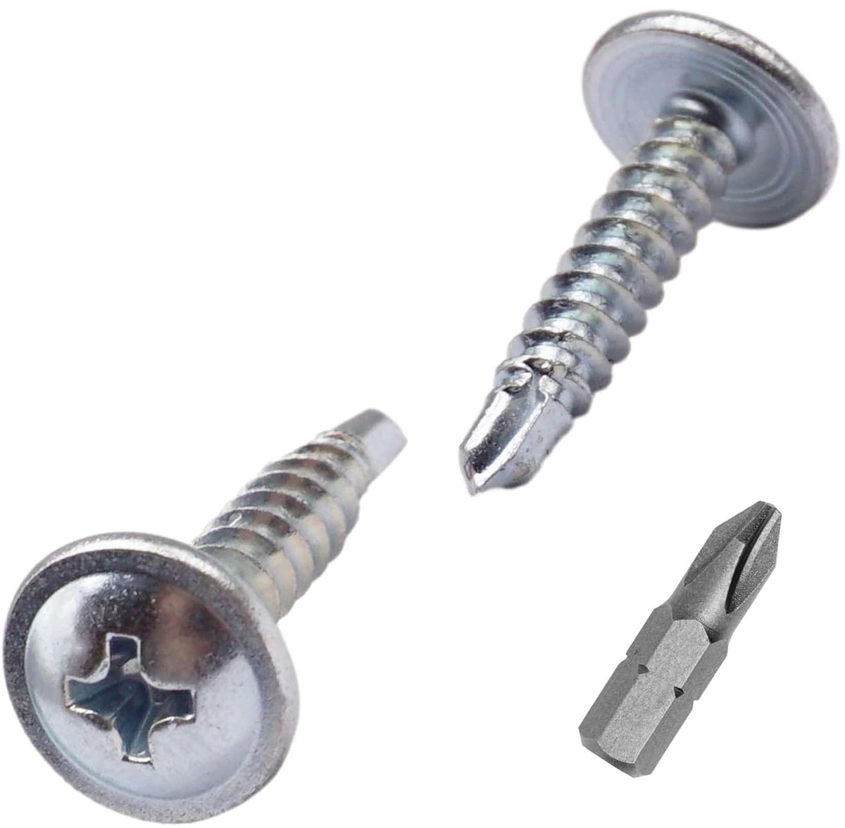 SKIR'CO (50 pieces) Zinc plated self-drilling screws 3.9 x 19 mm, sheet steel screws, DIN 7504 T, PH modified chuck - ShopVlot