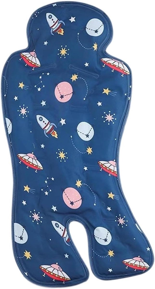 Kinderwagen Mat - Koelmat Stoel - Kind Koel Houden - Geventileerd Comfort - 68 x 33 cm - Sterrenhemel