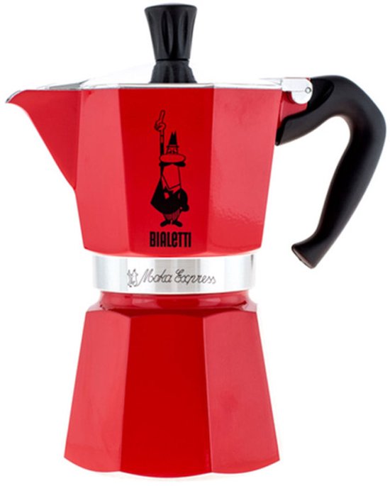 BIALETTI MOKA EXPRESS RED 6 CUPS
