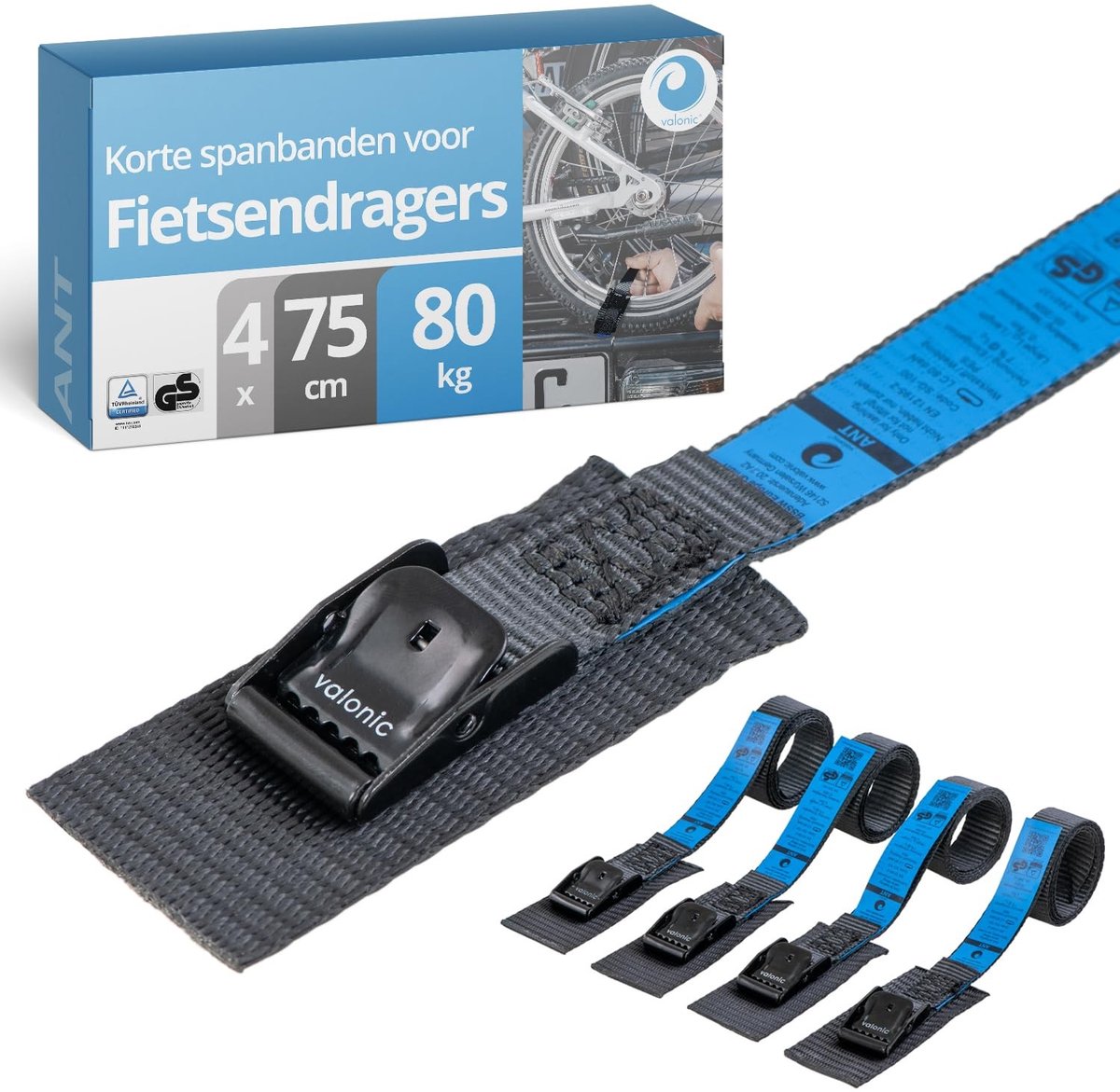 Solidchoice - Korte Spanbanden voor Fietsendragers en Dakkoffers