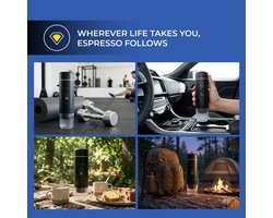 CHiATO brewPLAY Smart Draagbaar espresso apparaat – Zwart