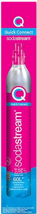 SodaStream Quick Connect koolzuurcilinder in de kleur roze met zilver.