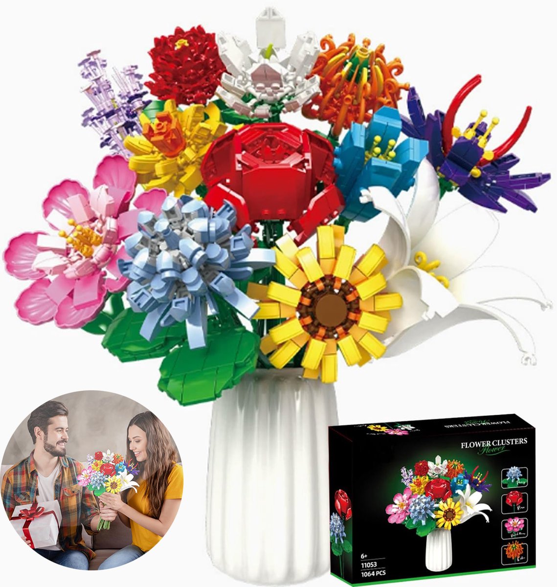 Bouwset Voor Bloemenboeketten, 12 Soorten Bloemen Uit De Botanische Collectie, Kunstplanten Voor Thuis Of Op Kantoor, Creatief Doe-Het-Zelf Cadeau.
