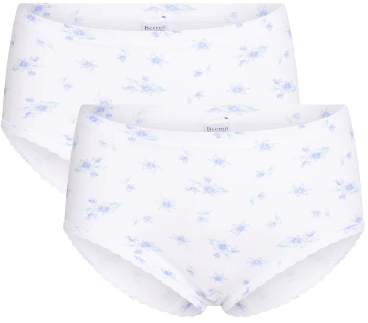 Beeren 2-Pck Slip Rosa - 100% katoen - maat 46 - bloem blauw