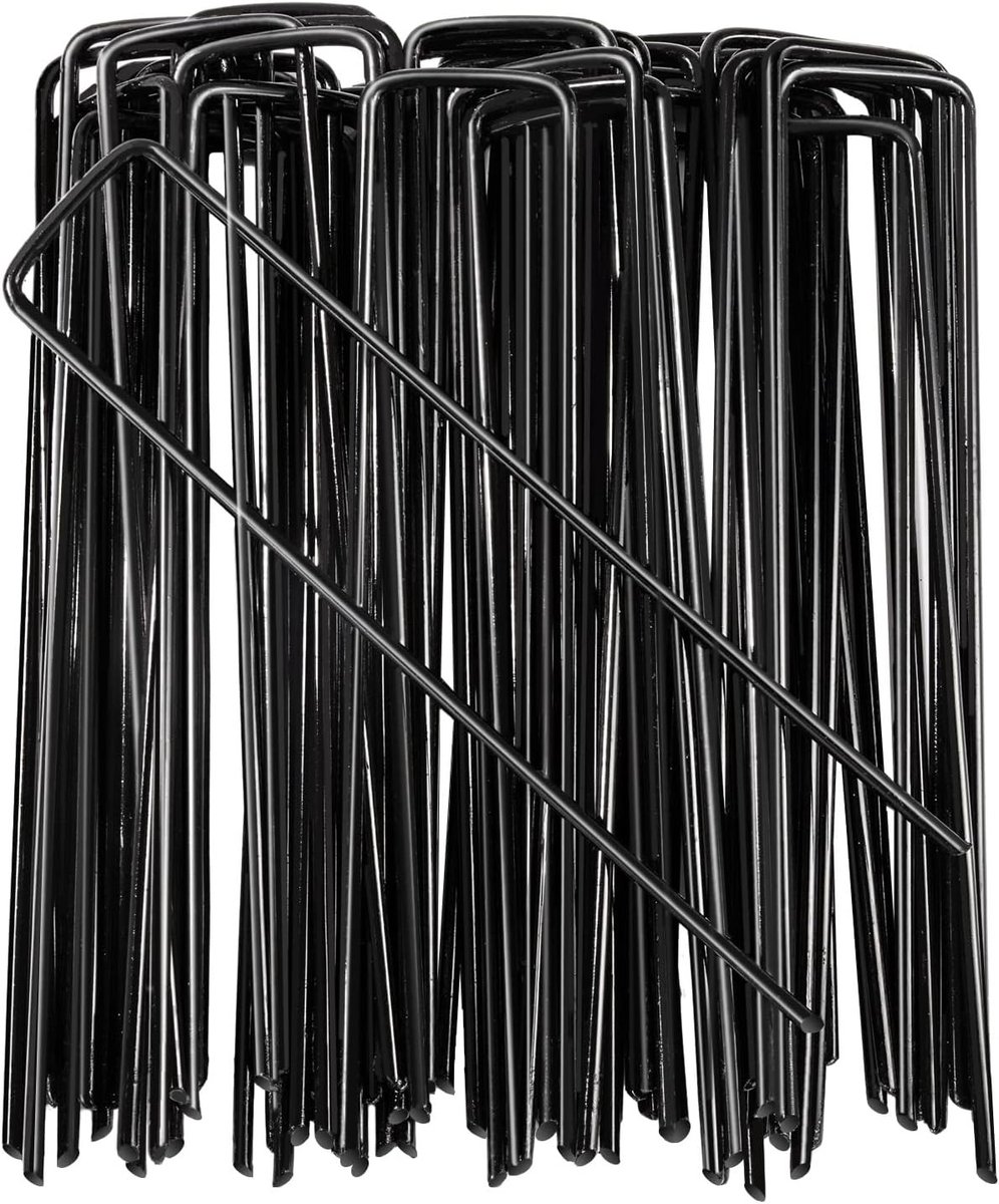 Grondankers - Zwart - 150 x 30 mm - Robuuste Stalen Haringen voor Tuin en Tent