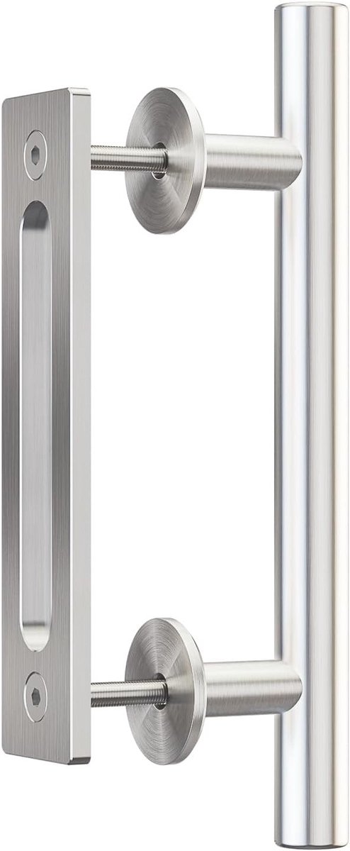 Schuifdeurgreep - Zilver - 30 cm - Roestvrij Staal - Voor Houten Deuren