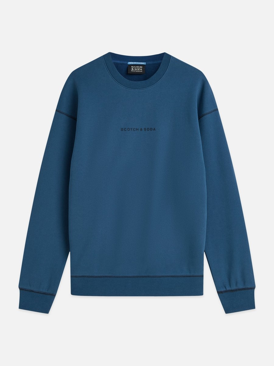 Seasonal core front chest artwork relaxed-fit sweatshirt