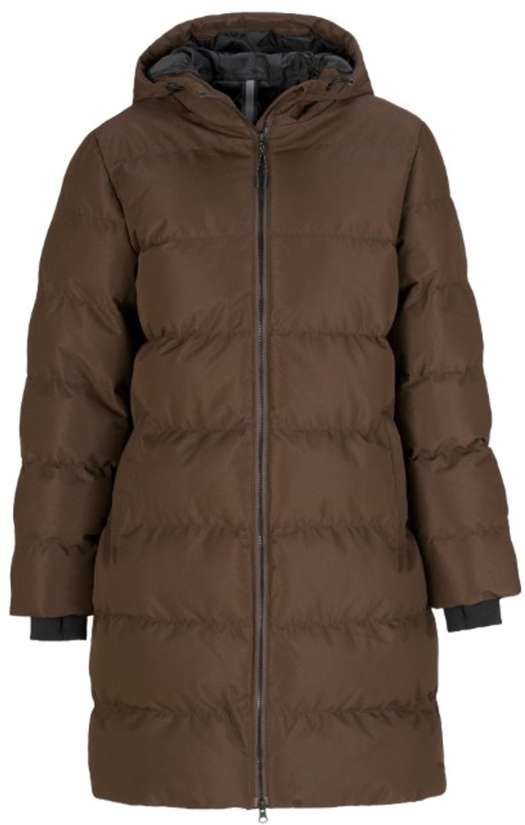 BJØRNSON Thordis Parka Winterjas Dames - Winddicht - Maat 40 - Bruin