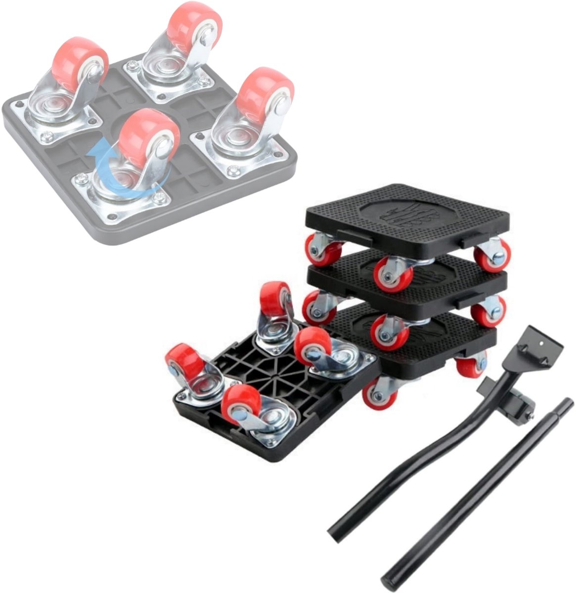 Zavio® Meubeltransporter - Transportroller - Transportwagen - Meubelhondje