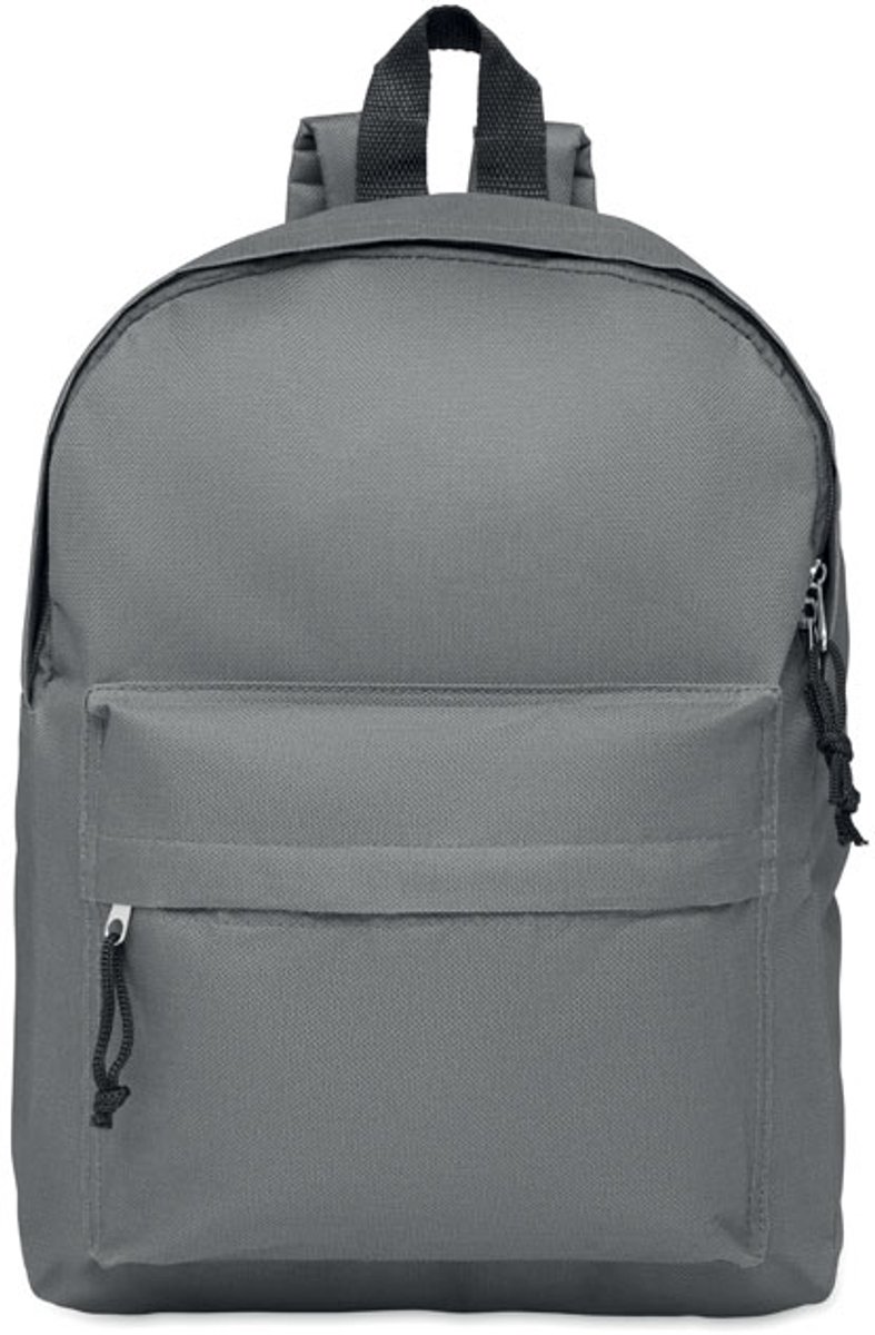 Rugzak met voorvak. 600D polyester Steen Grijs