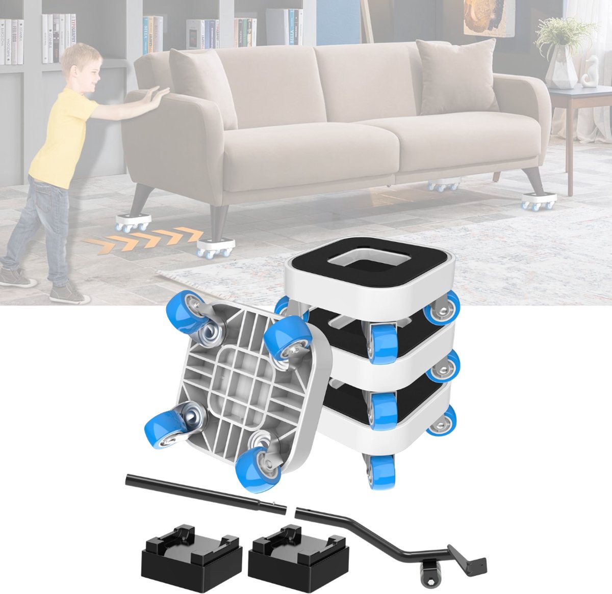 Zavio® Meubeltransporter - Transportroller - Transportwagen - Meubelhondje