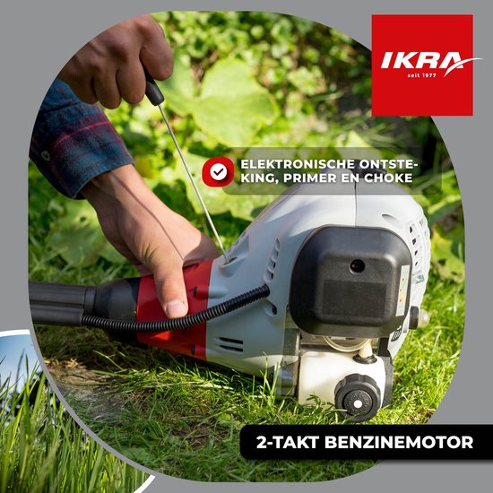 IKRA benzine-bosmaaier IBF 25-1, incl. draadspoel, 4-tands mes en schouderriem — afbeelding 4