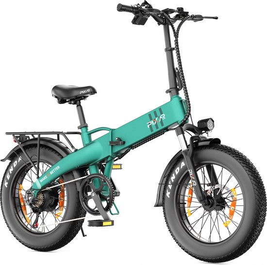 20x4.0" Elektrische Fiets- Verwijderbare batterij 48V 15Ah -Actieradius 100km - Motor 250W - Shimano 7 versnellingen - 20 Inch opvouwbare City Commuter E-Bike - Elektrische vouwfietsen - Groente — afbeelding 2