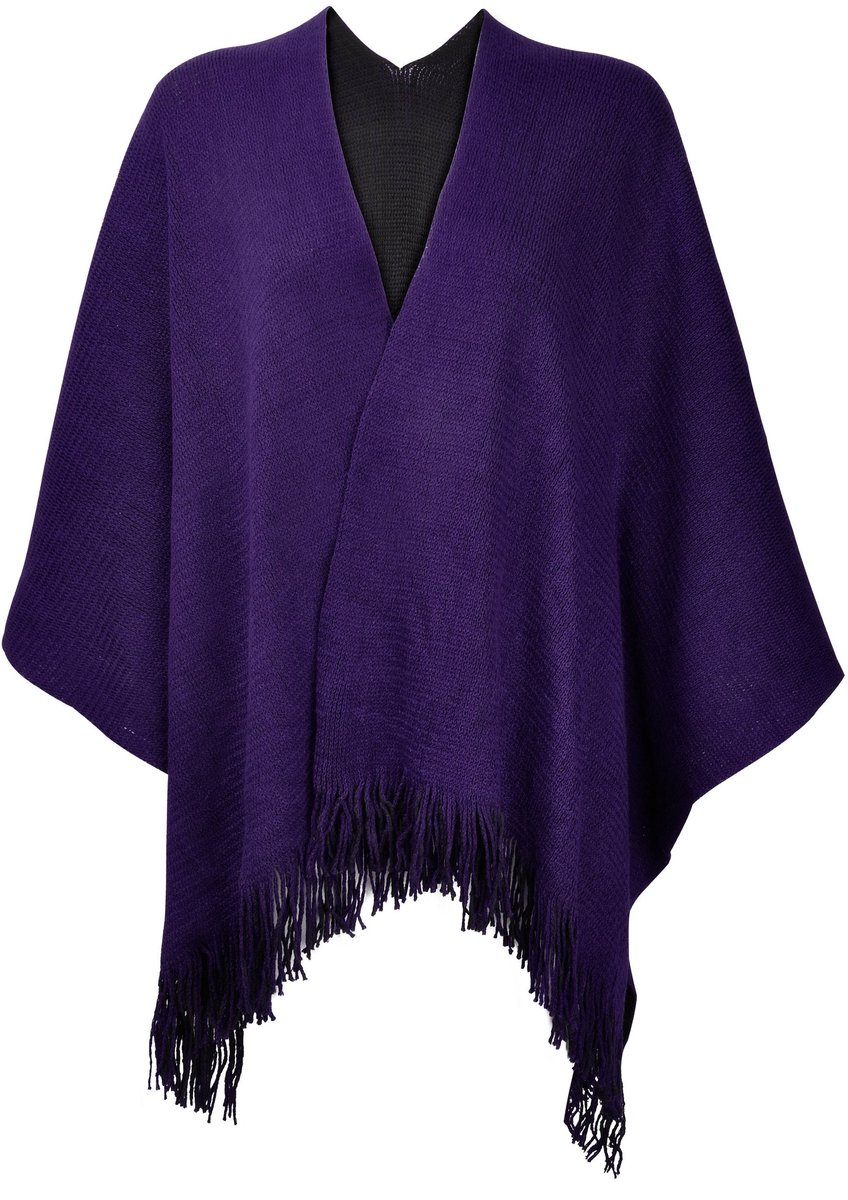 Solidchoice - Dames Poncho van Cashmere met Franje voor de Herfst en Winter