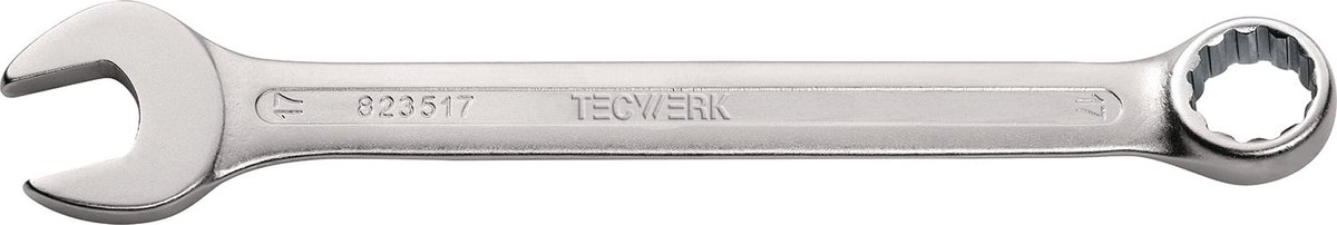 Ring-steeksleutel SW 18mm L.220mm Vorm A Chroom-vanadiumstaal TECWERK