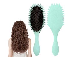 Curly Hair Styler Comb Curling Roll Brush - Shaping and Defining Curls for Women - Round Cut - Curl Defining Brush