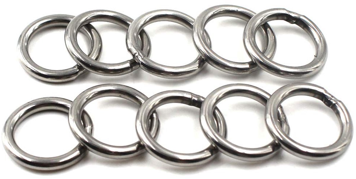 Solidchoice - 4 x 50 mm Roestvrij Stalen Gelaste Ronde O-Ringen (20 Stuks)