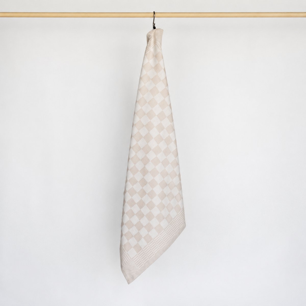 Jorzolino Theedoek Kleine Ruit Sand 65x65