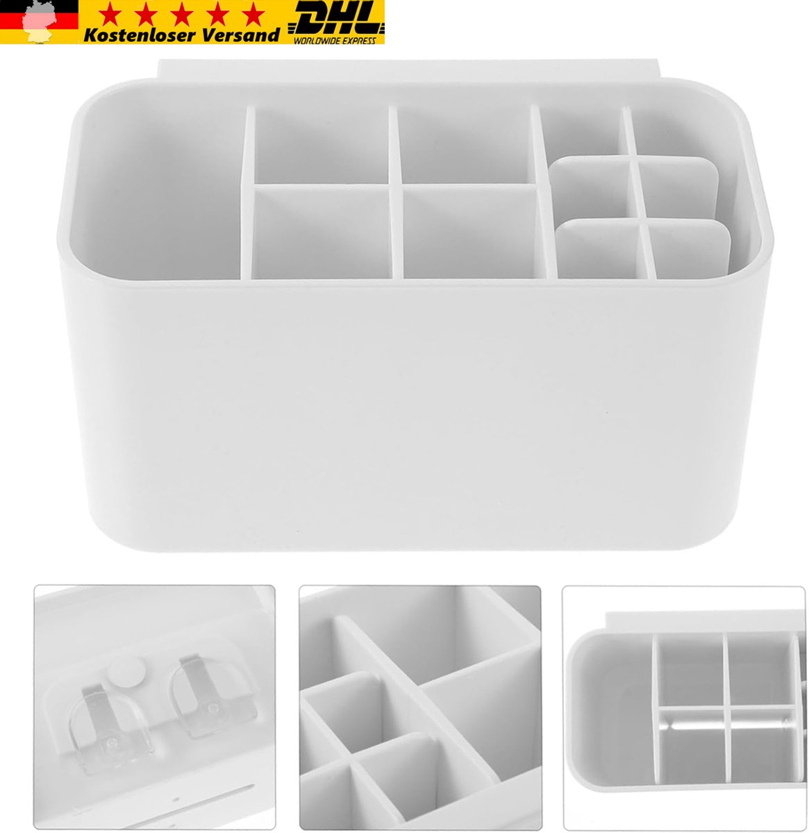 COVREO Opbergrek 17 x 9 x 9 cm wit, ABS, voor elektrische tandenborstel
