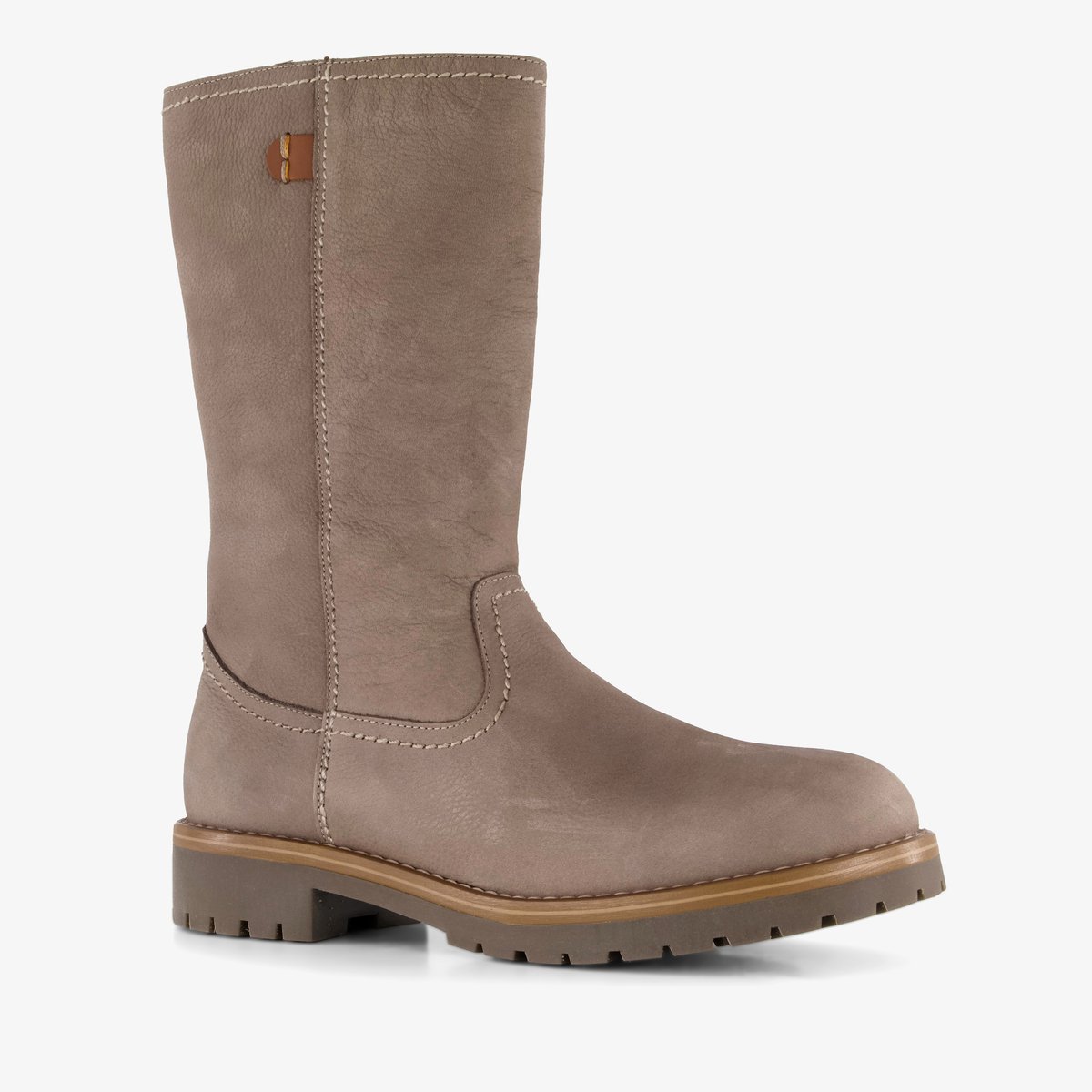 Output leren dames laarzen taupe - Beige - Maat 42