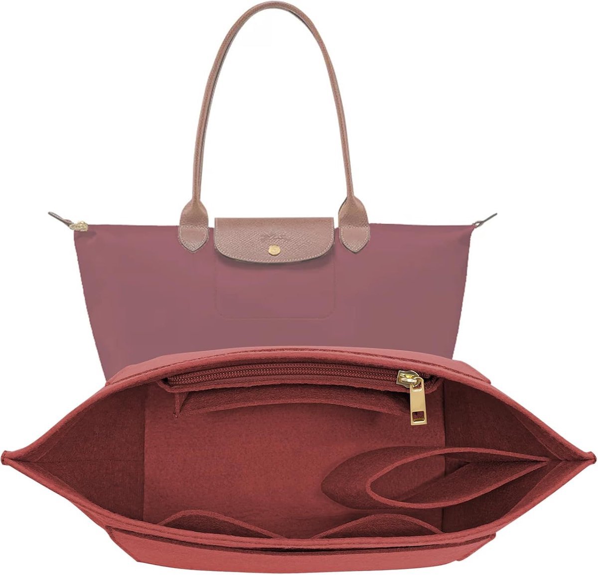 Casalora – Tas Organizer – Bag in Bag – 26cm – Bag Organizer – Handtas Organizer Met Meerdere Vakken – Bordeauxrood – M