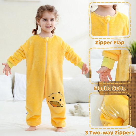 Slaapzak met voeten - Winter pyjama - Warm slapen - Zacht flanel - 25 Tog - Ente van slaapzak-met-voeten — afbeelding 2
