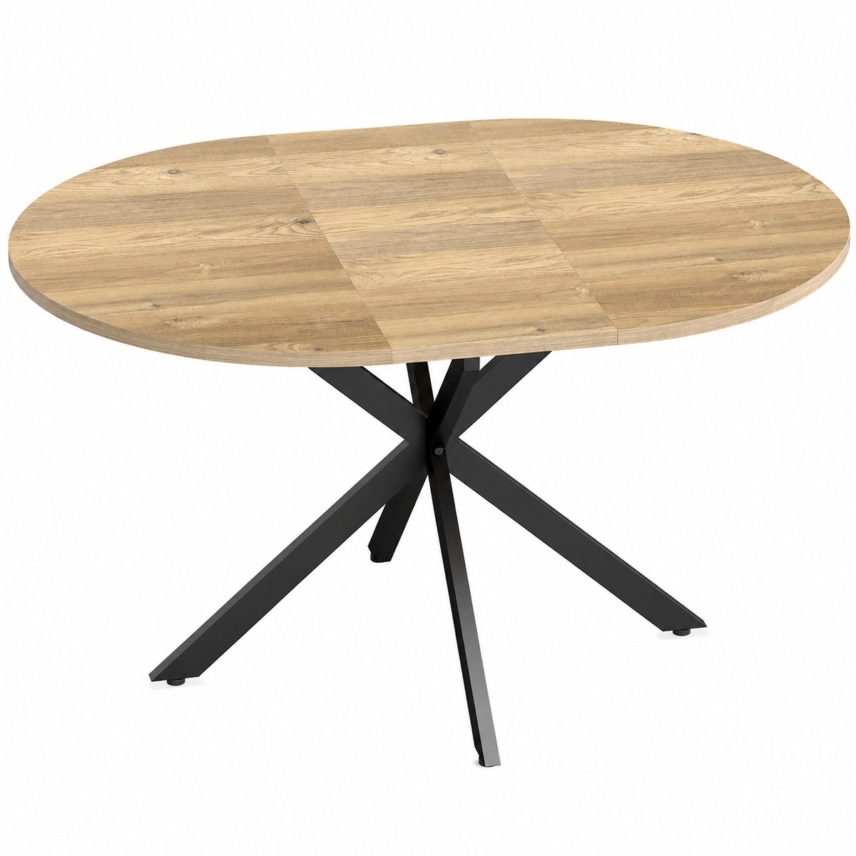 Sello! uitschuifbare ronde tafel – eettafel – 4/6 personen – draagvermogen tot 50kg – rond Ø100 cm – uitgeschoven 100 x 135 cm