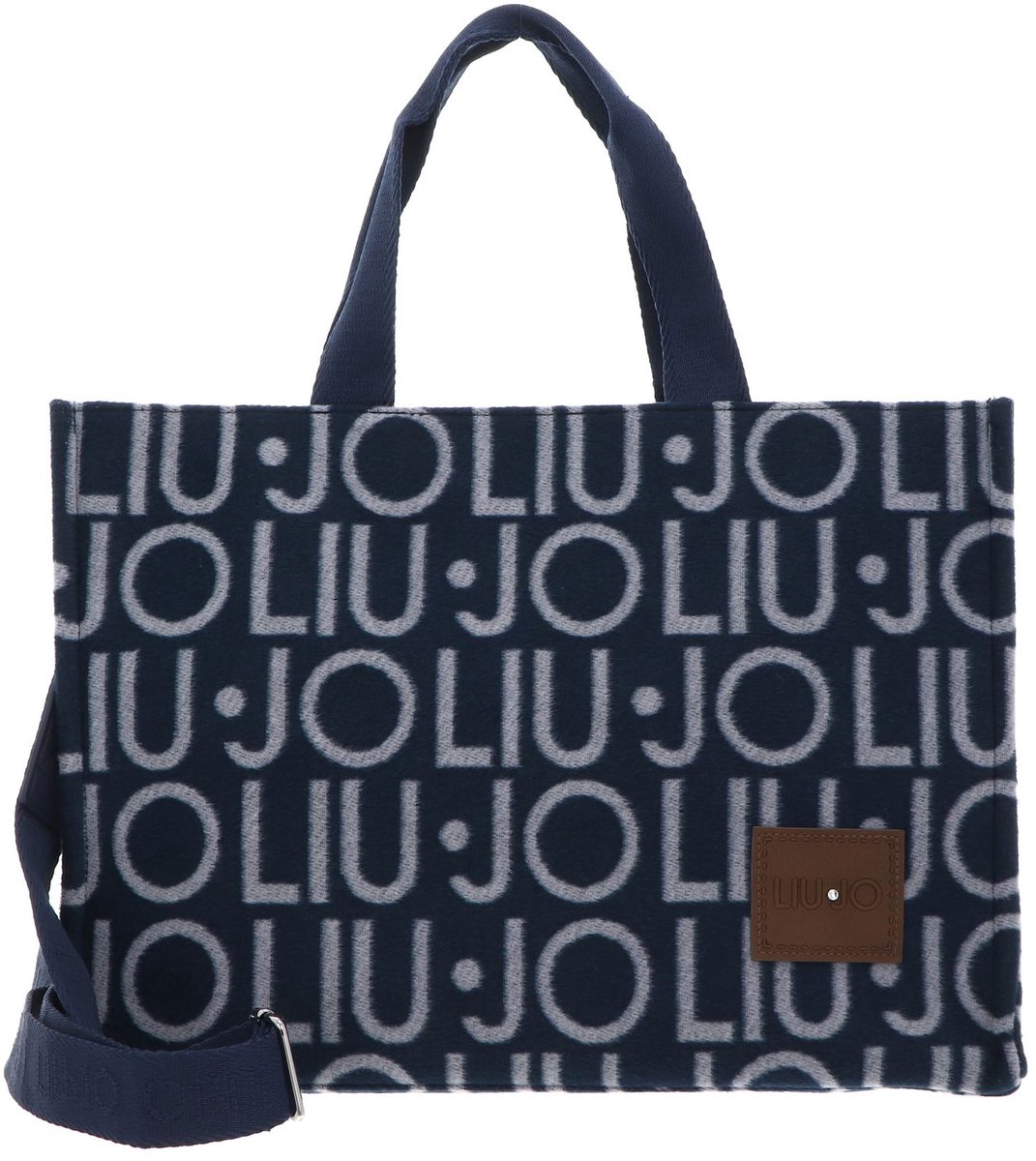 LIU JO shopper schoudertas Logo Tote Bag Denim donkerblauw