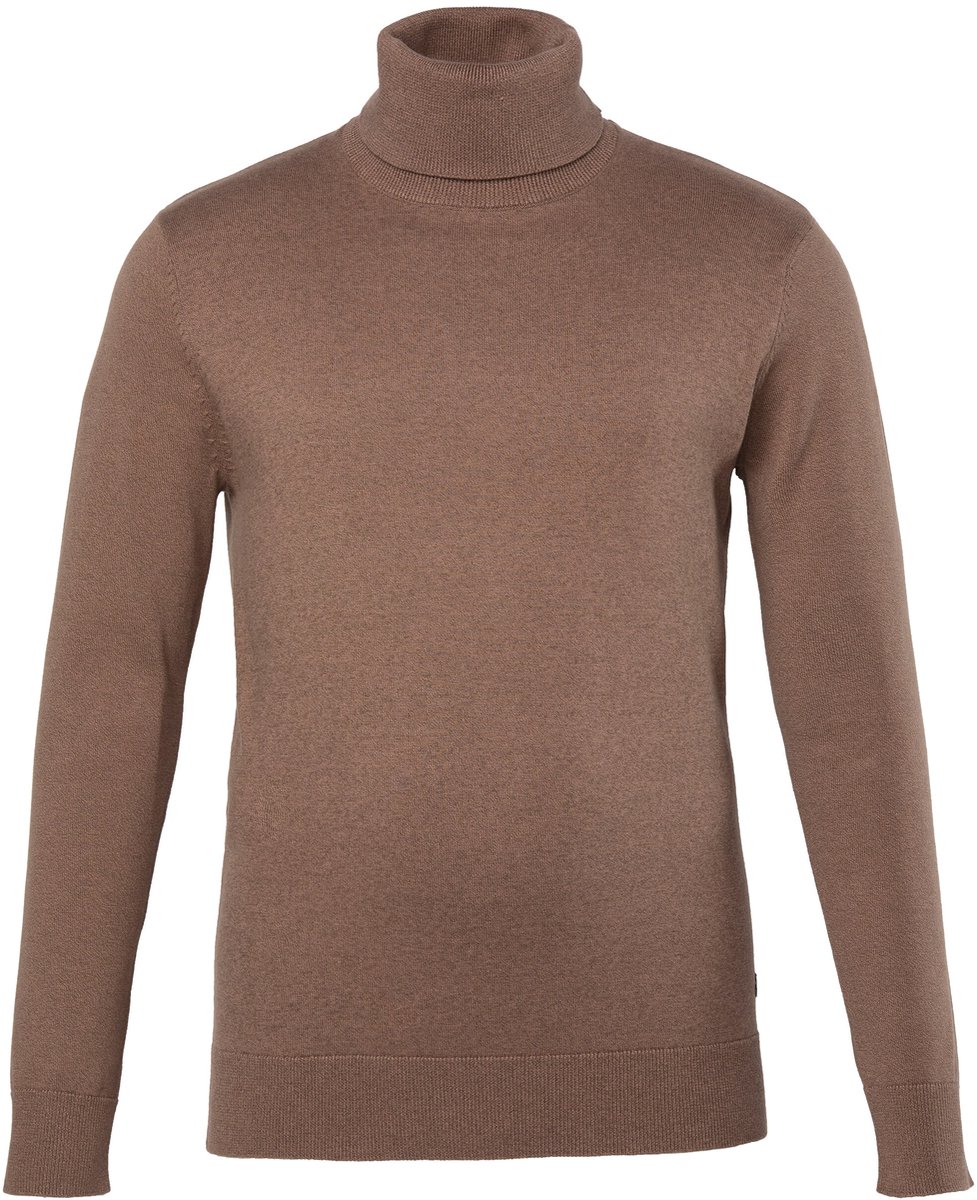 JP 1880 - Heren - Coltrui fijn gebreid katoen tot 7XL - Notenbruin - Maat XL