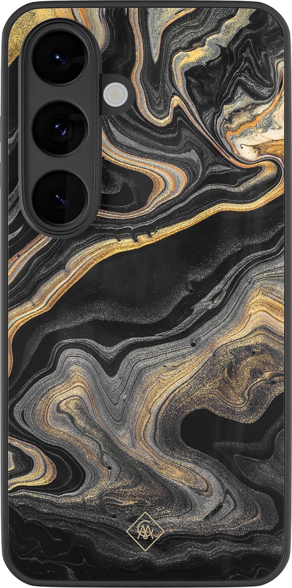 Casimoda® hoesje - Geschikt voor Samsung Galaxy S26 - Marbling - Luxe Hard Case Zwart - Backcover telefoonhoesje - Zwart