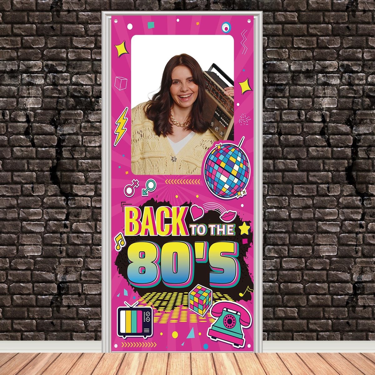 Solidchoice - Retro Disco Fotobehang 180x90cm voor Feesten en Verjaardagen