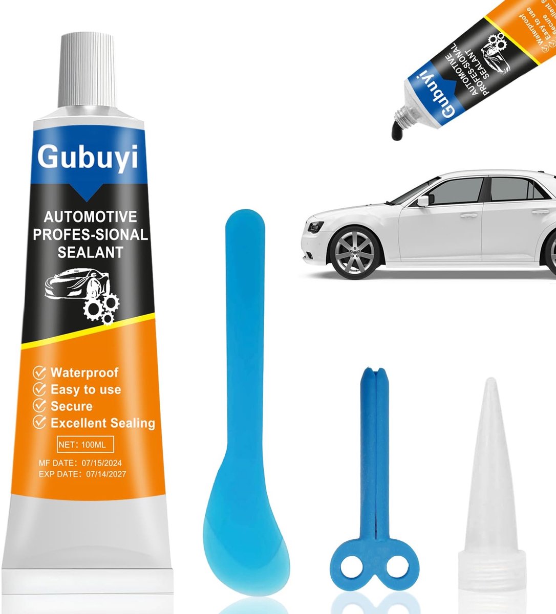 Solidchoice - Zwarte Siliconen Afdichtmiddel voor Auto, 100 ml