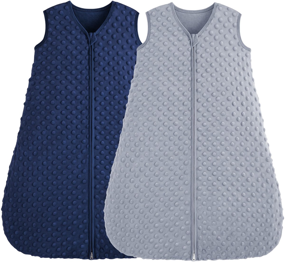 Solidchoice - Baby Slaapzak 12-18 Maanden, 2-Pack Draagbare Dekens Blauw & Grijs - 1.5 Tog