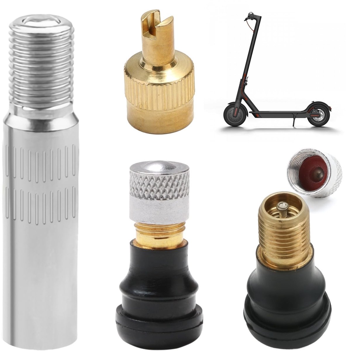 Solidchoice - Set van 2 Tubeless Ventielen voor E-Scooters