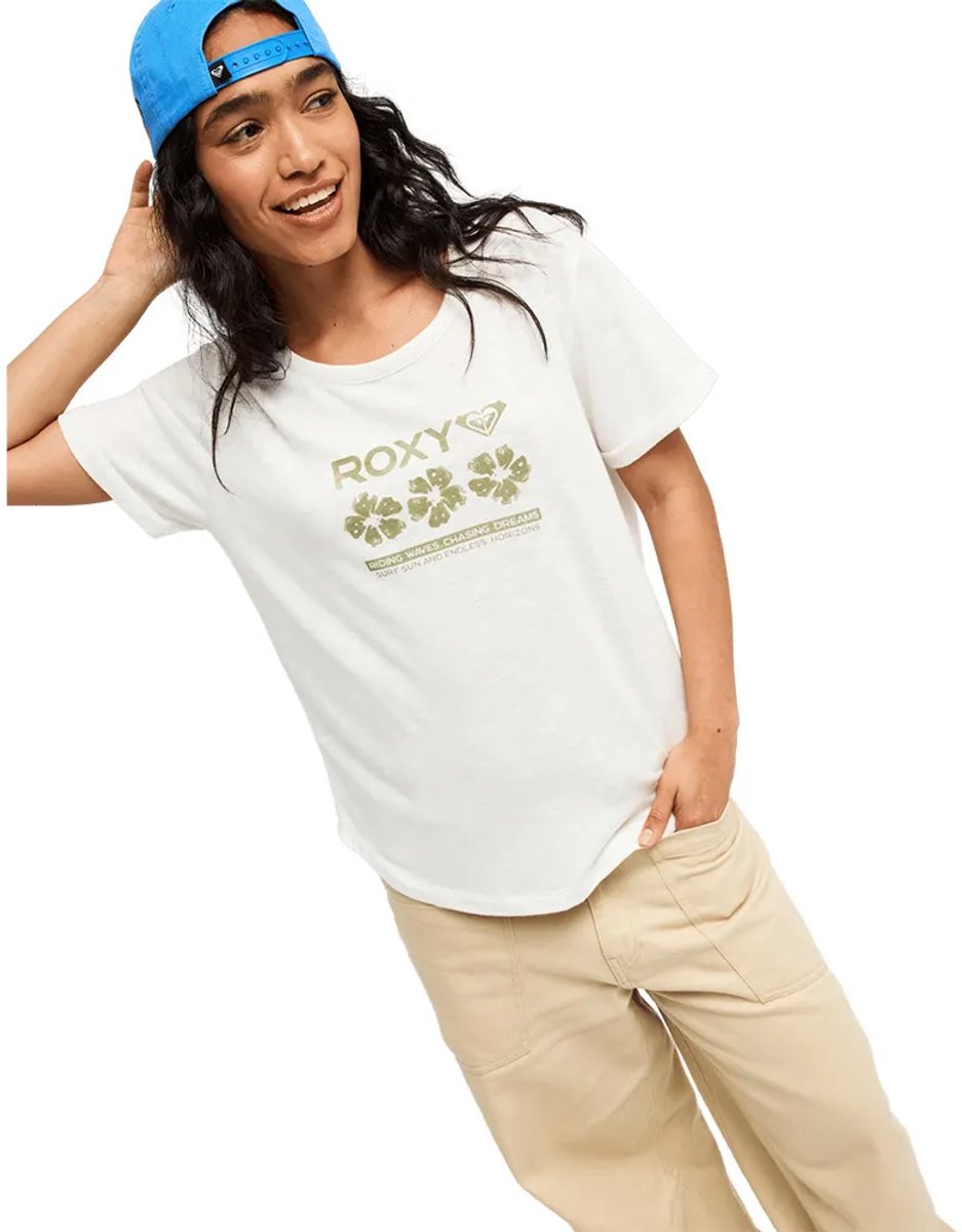 Roxy Vl Ocean Wave Re T-shirt Met Korte Mouwen Wit XS Vrouw