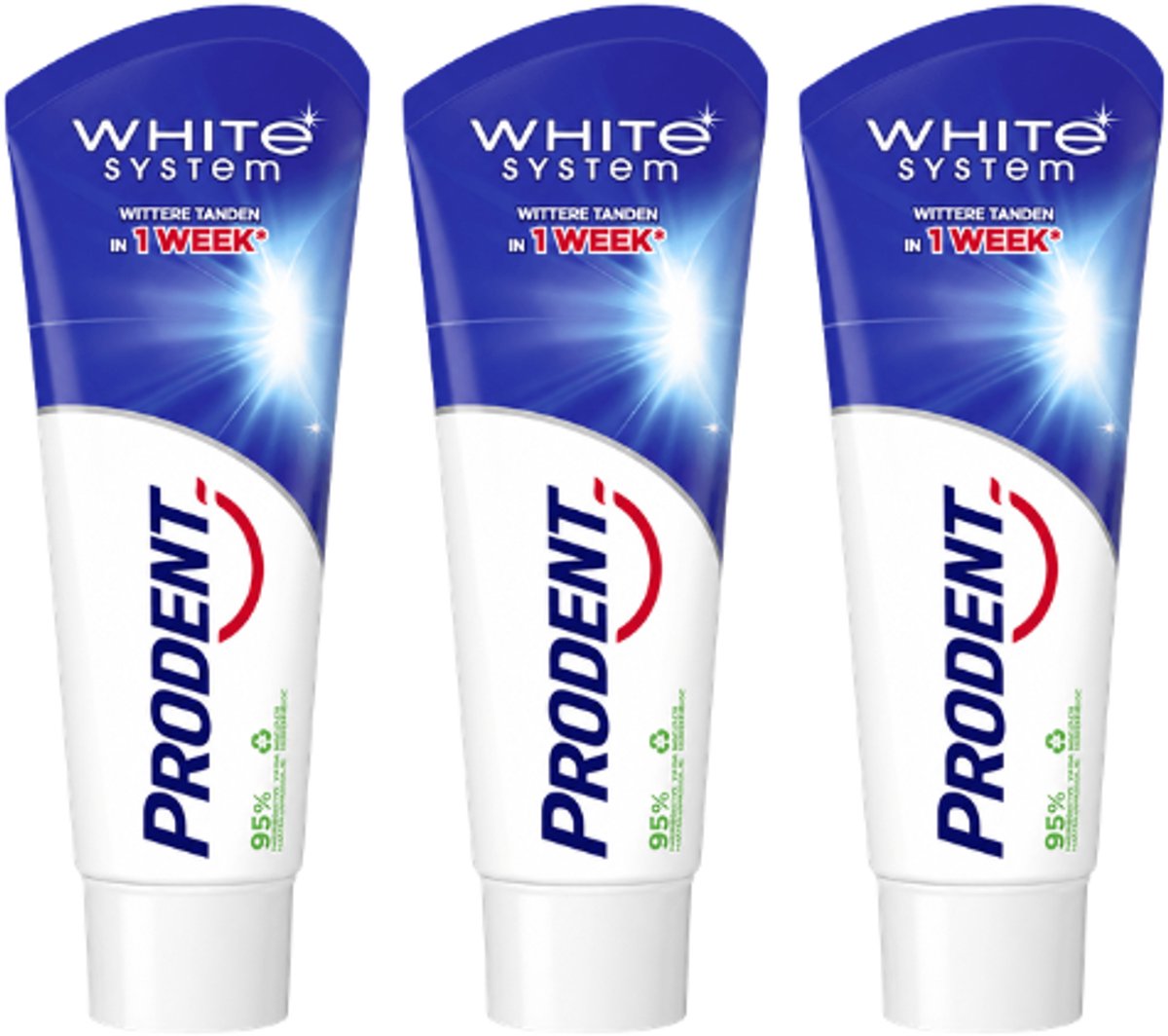 Prodent White System Tandpasta - 3 x 75 ml