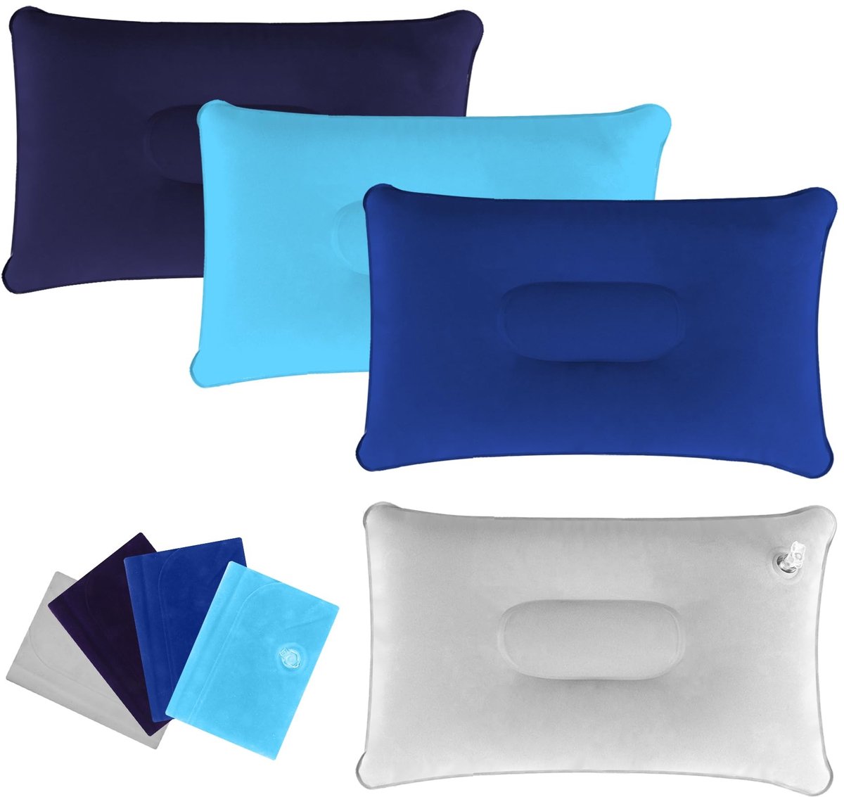 Solidchoice - 4-Pack Opblaasbare Reiskussens voor Kamperen