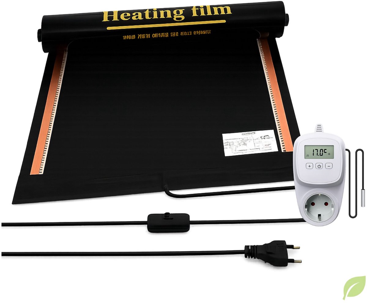 Durensa® karpetverwarming - Plug in thermostaat -100*110 cm - 242 Watt