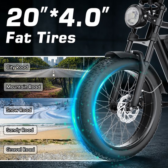 Elektrische Fiets - Elektrische fietsen - Motor 250W - 20 Inch City Commuter EBike - max belasting 150kg - kleurendisplay - 25 km/h - 7 Versnellingen - 3 rijmodi - Verwijderbare accu met slot - zwart — afbeelding 5