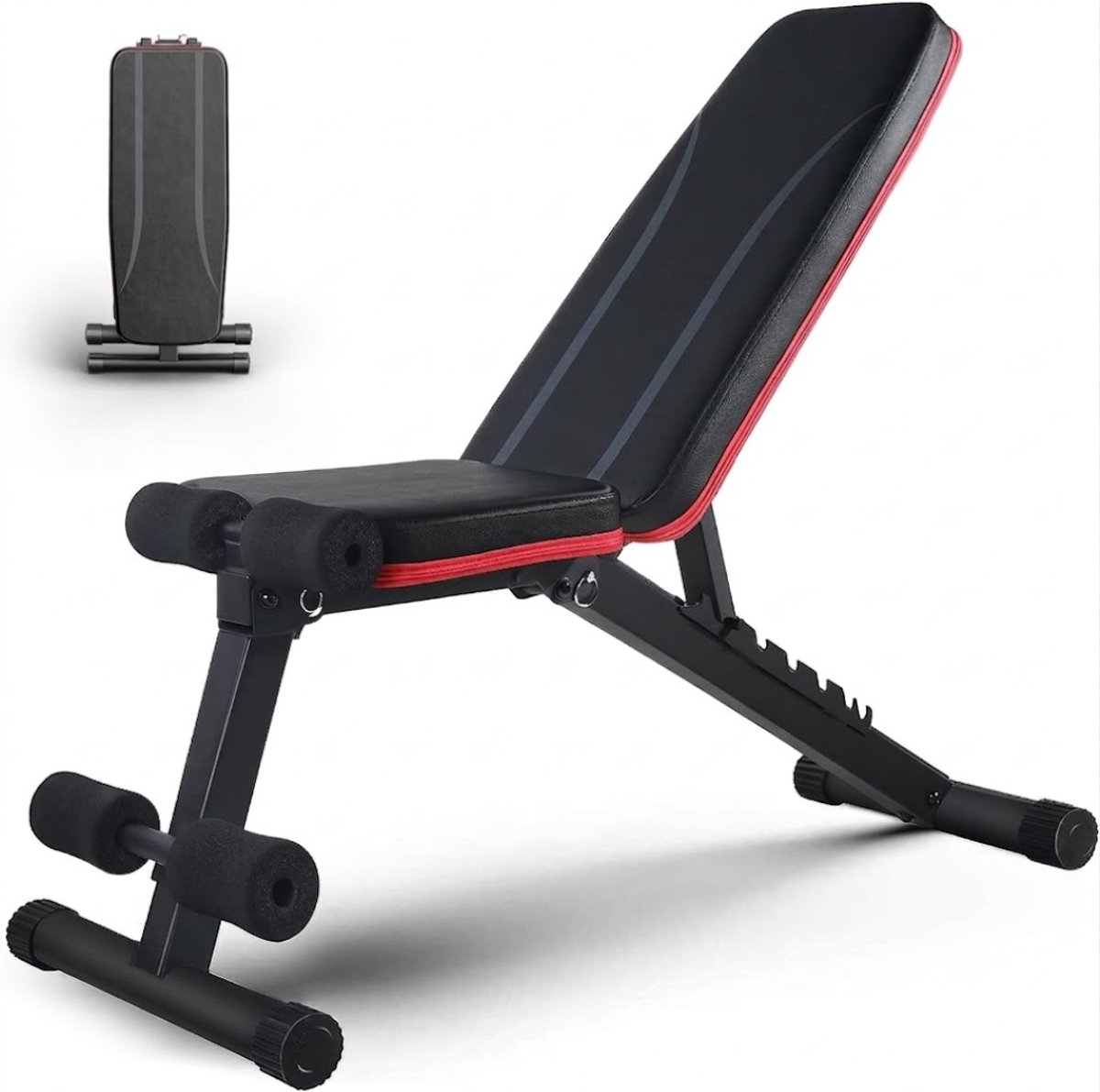 Lìon® Fitnessbank - Trainingsbank - Bureau - Zwart - 117cm x 43cm x 44cm
