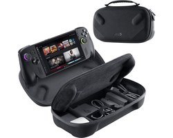 JSAUX Double-Decker Travel Case voor ROG Xbox Ally X & ROG Xbox Ally - Dubbele Opberglaag - Schokbestendig - Zwart - BG0136
