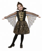 Joya Kids® Spinnen Prinses Verkleedjurk Meisje | Halloween Jurk Kind | Spinnenweb Jurk | Halloween Kostuum | Verkleedkleding Meisjes | Incl. Afneembare Kraag | Maat M