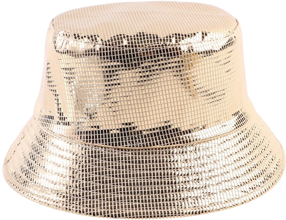 Bucket Hat - Metallic Goud | 56-58 cm | Polyester | Feesthoed / Festival Vissershoed | Fashion Favorite